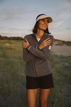 1222 ST Fleece Jakke - Skiferblå