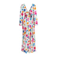 Florissa Dress - White AOP
