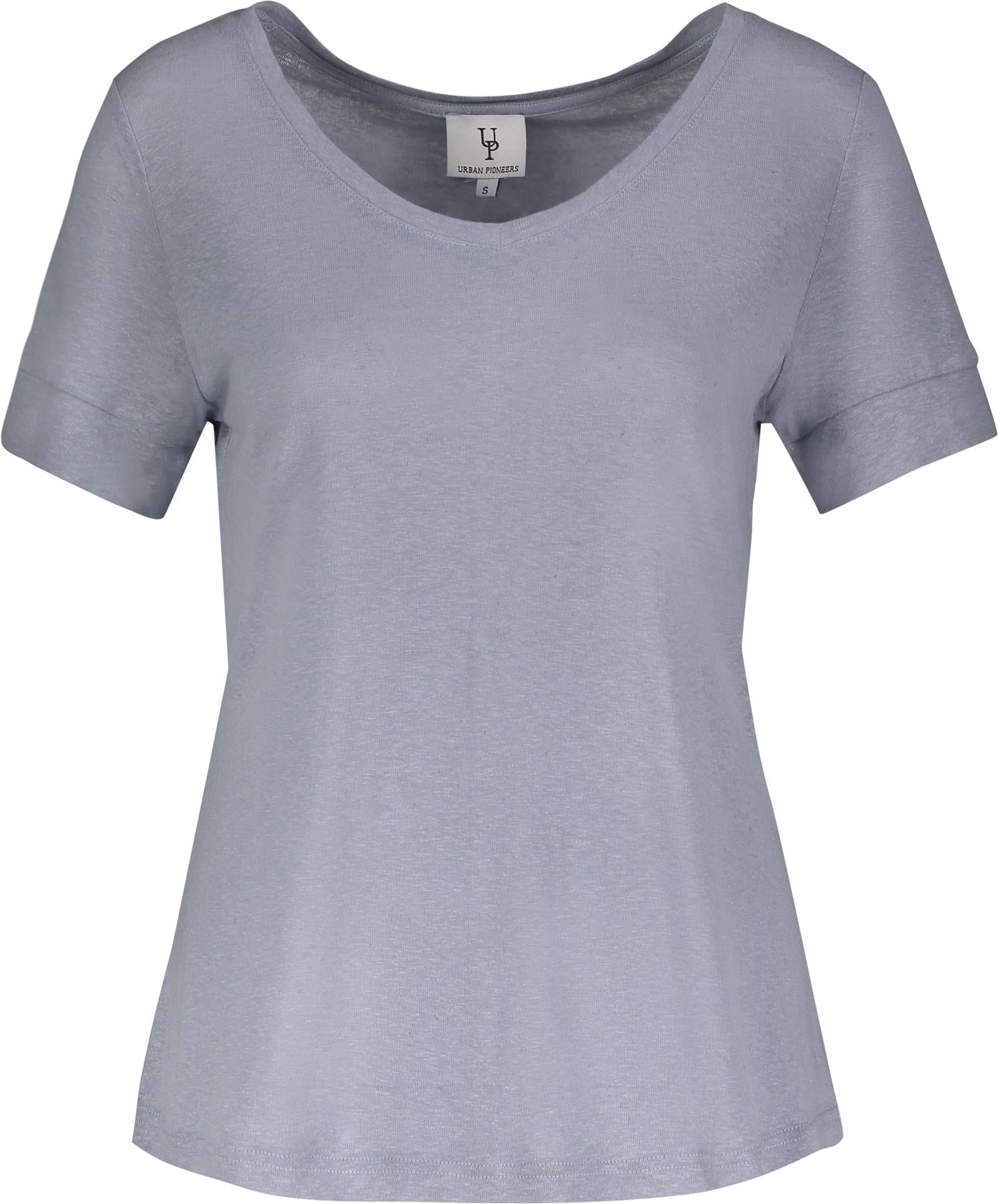 Lily V-neck Tee - Blue Fog