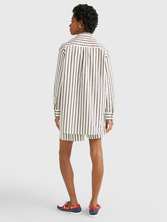 CO Stripe Oversized Shirt - Prep Stp/ Desert Sky/ Primary Red