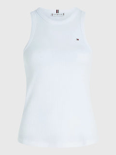 Ribbed Slim Fit Tank Top - Th Optic White