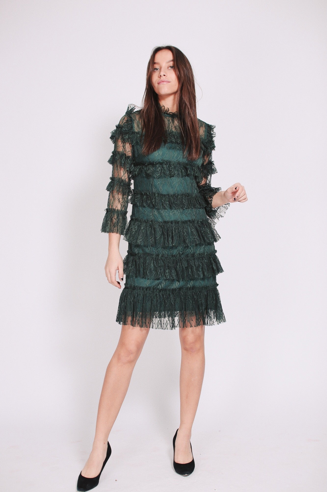 Carmine mini dress - Pine Green - By Malina - Kjoler - VILLOID.no