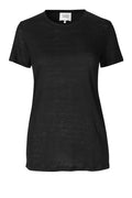 Peony O-neck Tee - Black - Second Female - T-skjorter & Topper - VILLOID.no