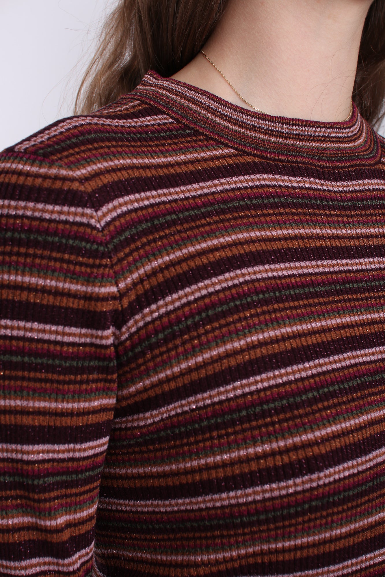 Solaima Knit O-Neck - Port Royale - Second Female - Gensere - VILLOID.no