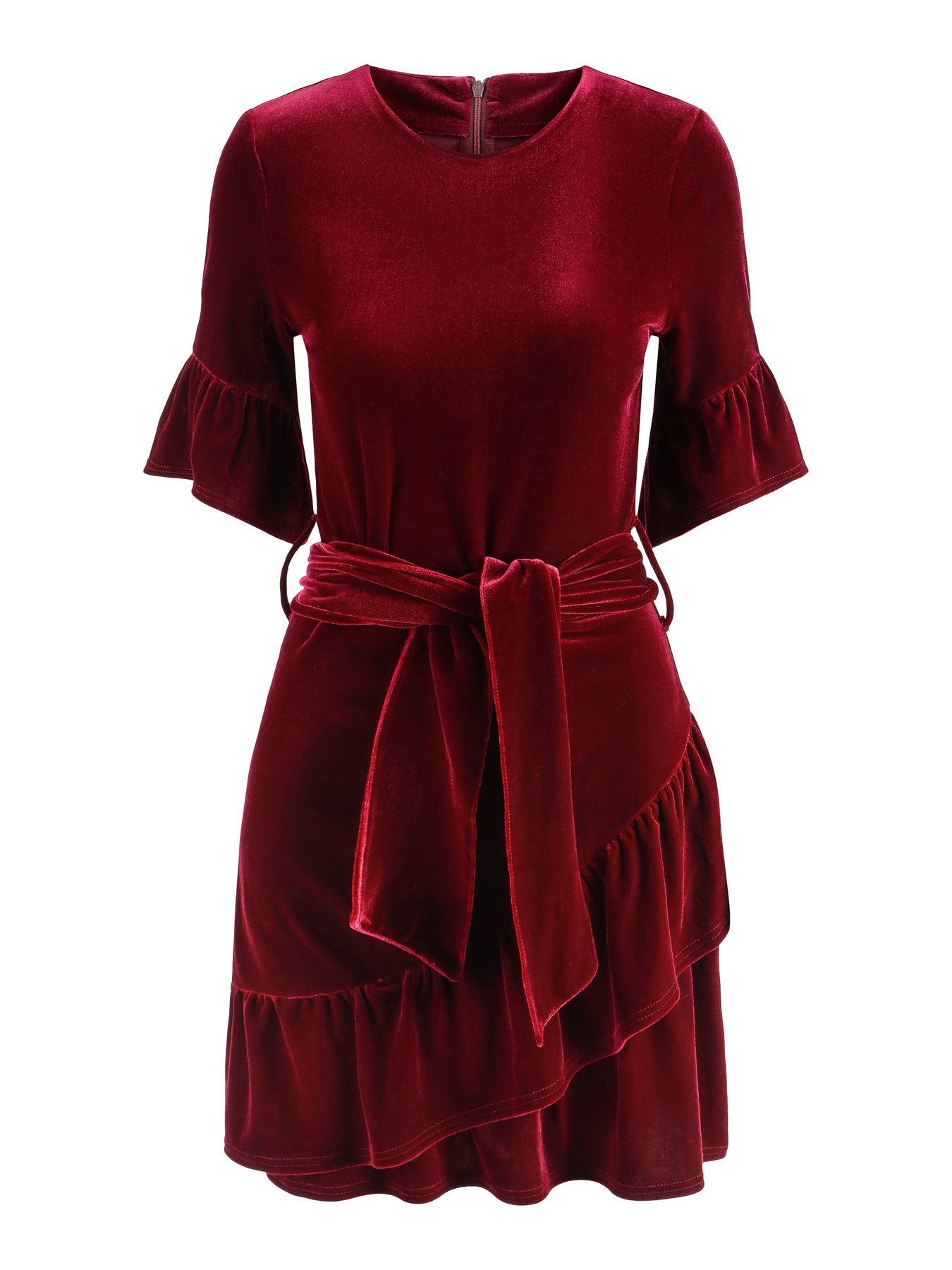 Charlisse Velour Dress - Bordeaux - Ella & il - Kjoler - VILLOID.no