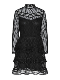 Yasalberta LS New Lace Dress - Black