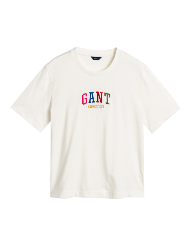 Multi Color Graphic T-shirt - Eggshell - GANT - T-skjorter & Topper - VILLOID.no