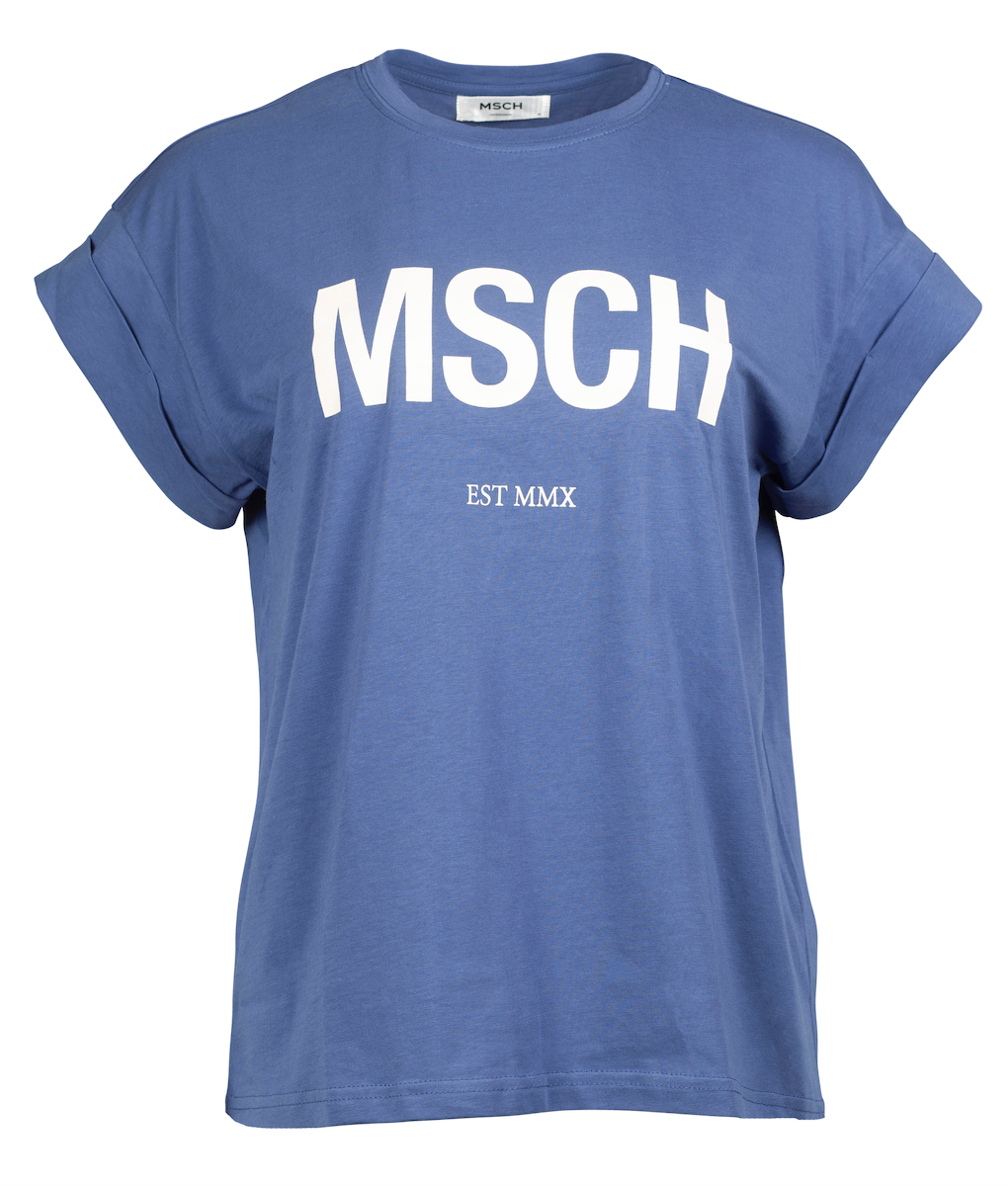 Alva MSCH STD Tee - Gray/Blue Egret - Moss Copenhagen - T-skjorter & Topper - VILLOID.no
