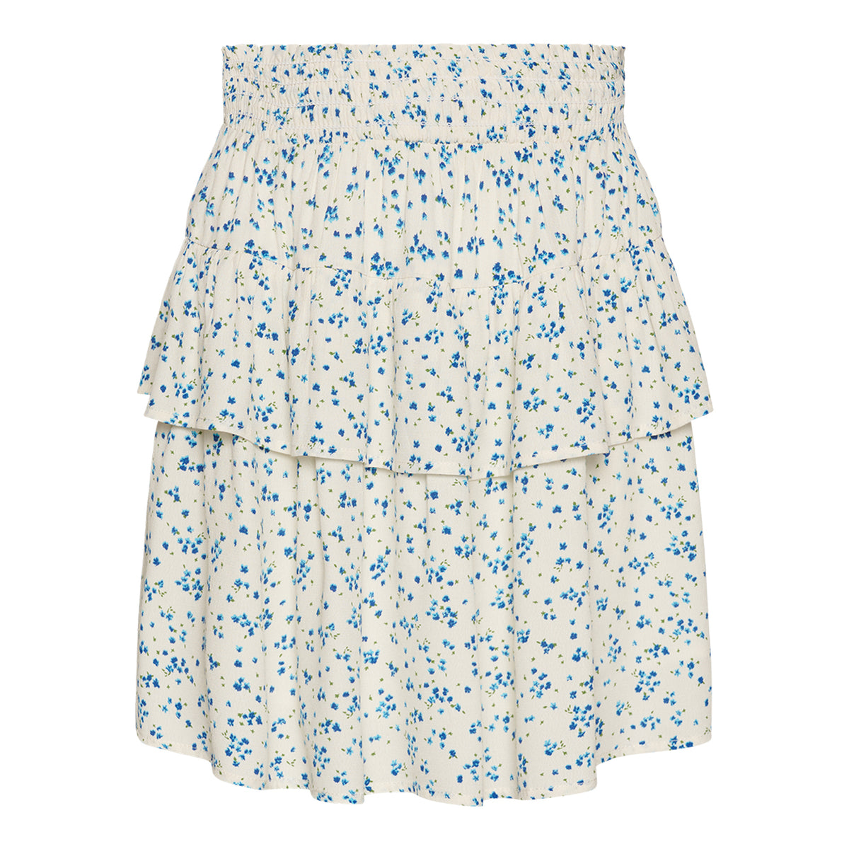 Zuez Skirt - Cream/Blue Flower