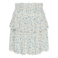 Zuez Skirt - Cream/Blue Flower