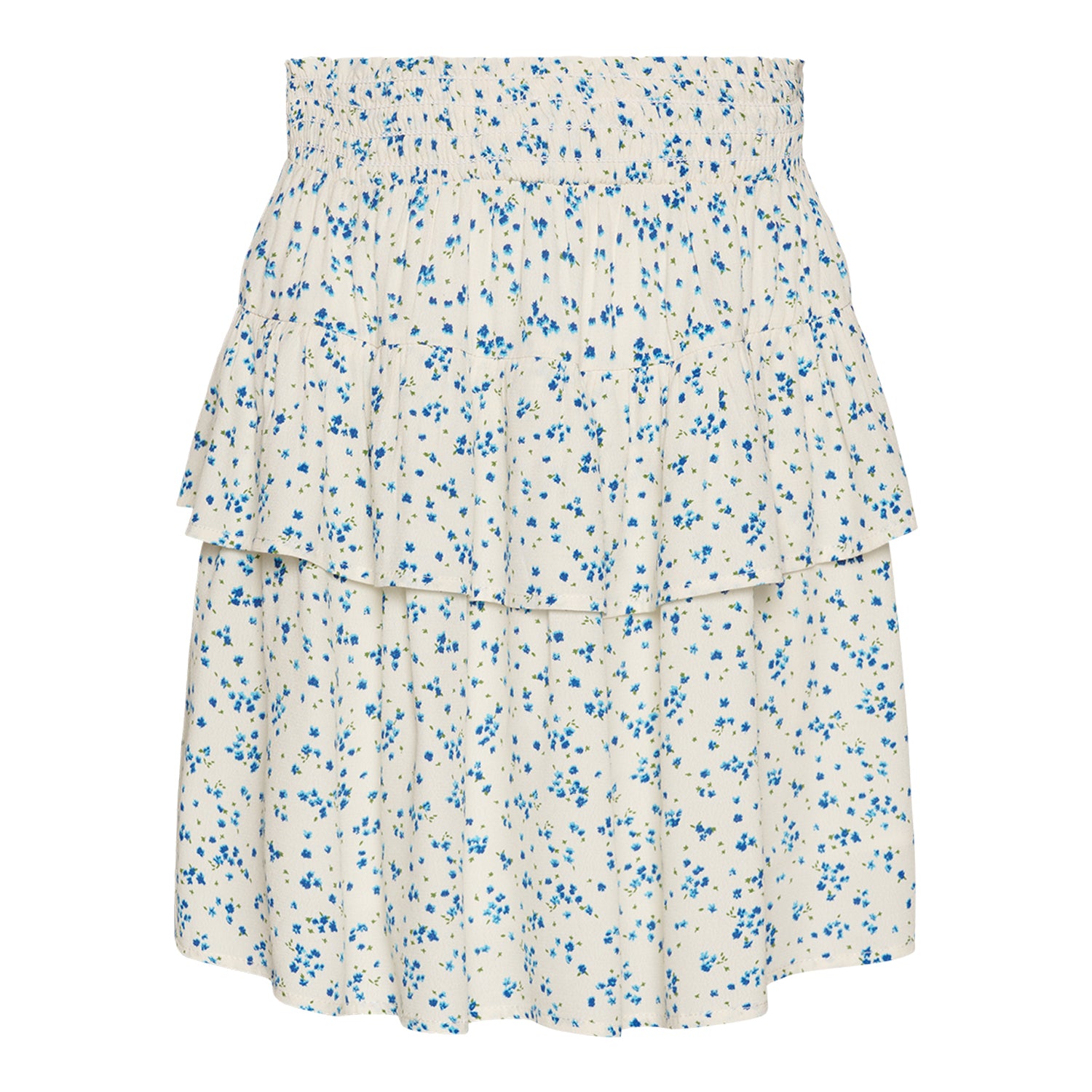Zuez Skirt - Cream/Blue Flower