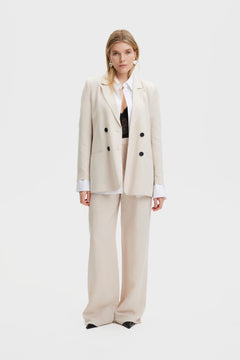PaulaGZ Linen Blazer - Ancient Scroll