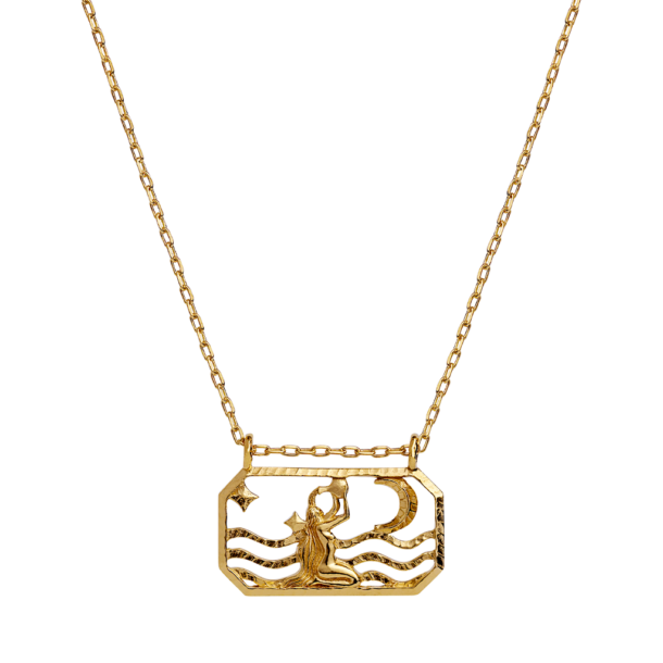 Zodiac Aquarius Necklace (Vannmann) - Gold