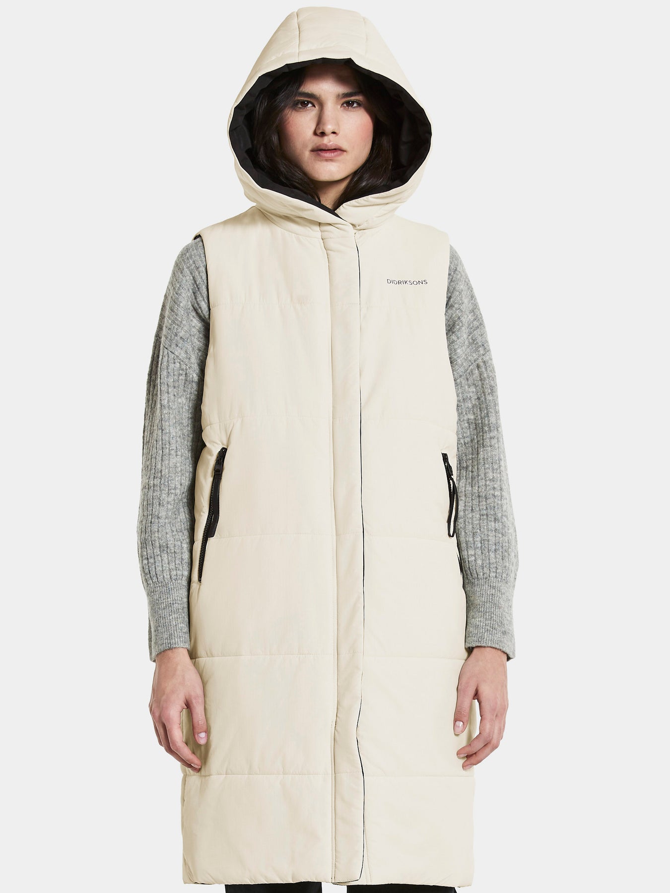 Aviva Rev Wns Vest - White Foam/Black