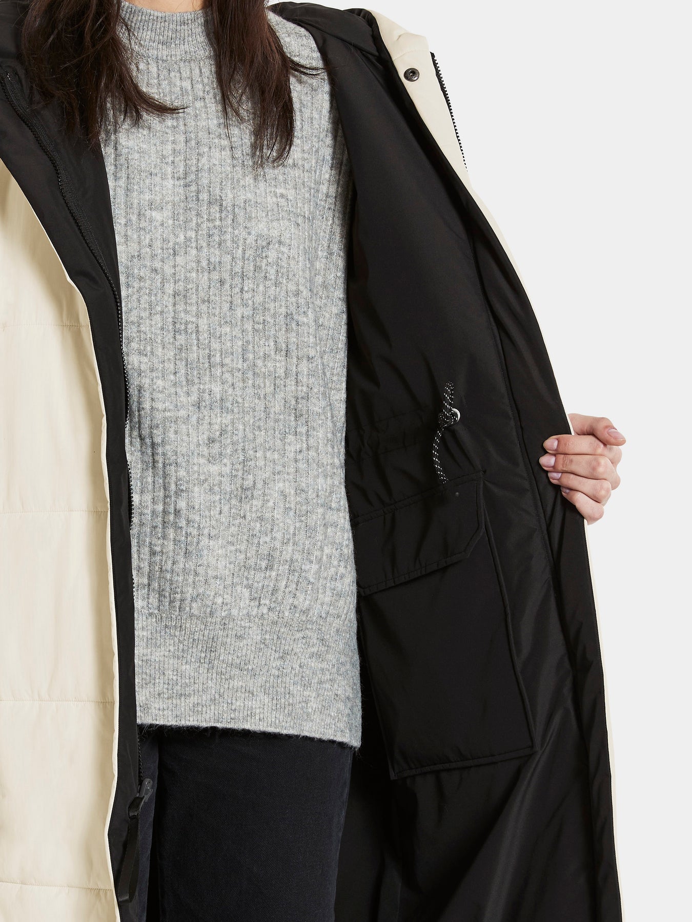 Aviva Rev Wns Vest - White Foam/Black