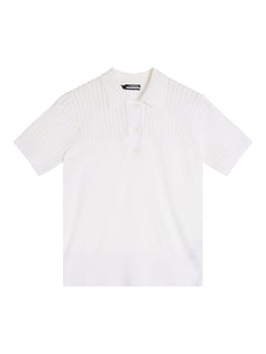 Zeta Knitted Polo Shirt - White