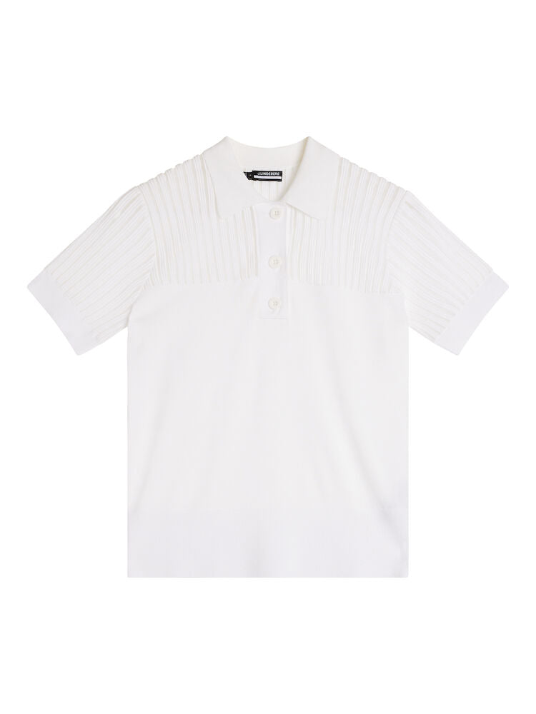 Zeta Knitted Polo Shirt - White