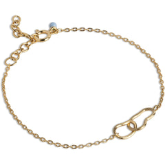 Organic Double Circle Bracelet - Gold