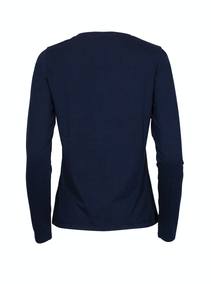 Arch Logo LS T-shirt - Evening Blue - GANT - T-skjorter & Topper - VILLOID.no