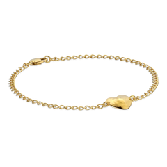 Bruised Heart Bracelet - Gold Plated