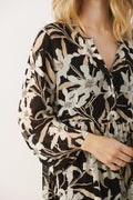 PoloniaPW Dress - Black Flower Print