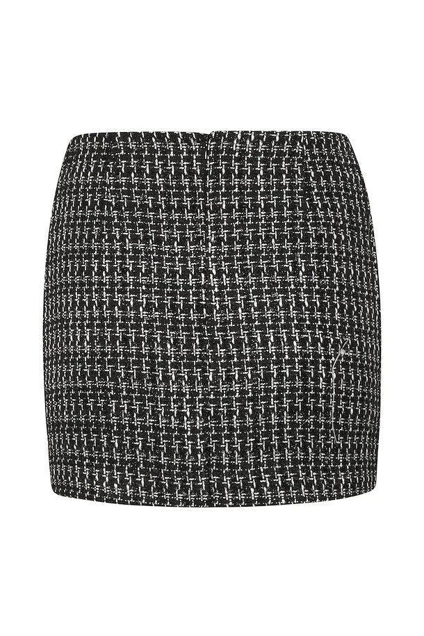 Kantagz Mw Mini Skirt - Black/White Boucle