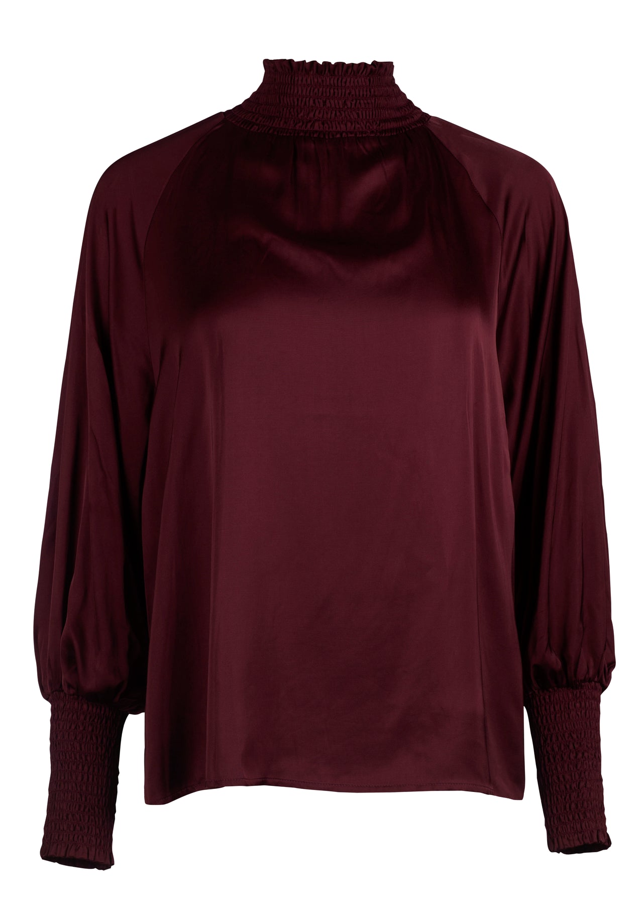 Dione Blouse - Deep Wine - By Malina - Bluser & Skjorter - VILLOID.no