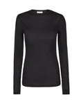 Mona Lyocell O LS Top - Black - Moss Copenhagen - Gensere - VILLOID.no