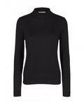 Jazee Cashwool R Pullover - Black - Moss Copenhagen - Gensere - VILLOID.no