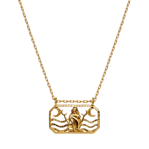 Zodiac Cancer Necklace (Krepsen) - Gold