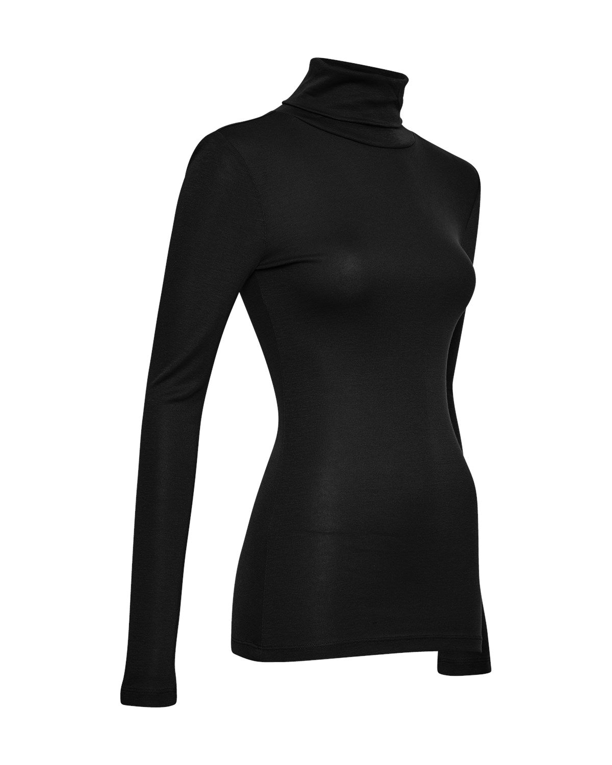 Mona Lyocell R LS Top - Black - Moss Copenhagen - Gensere - VILLOID.no