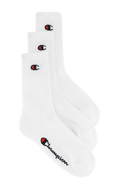 3Pk Crew Socks - White