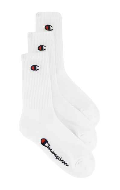 3Pk Crew Socks - White