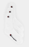 3Pk Crew Socks - White