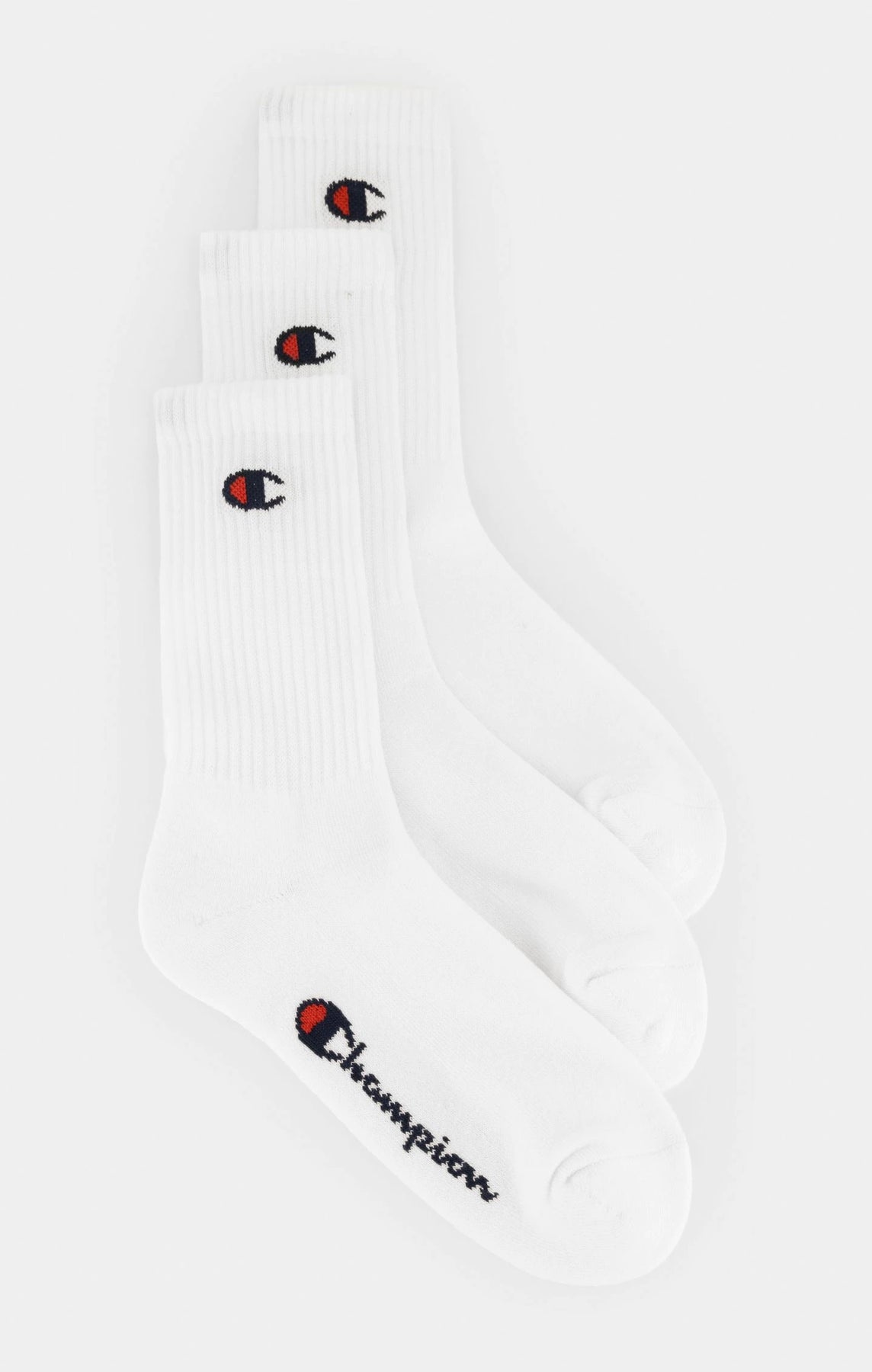 3Pk Crew Socks - White