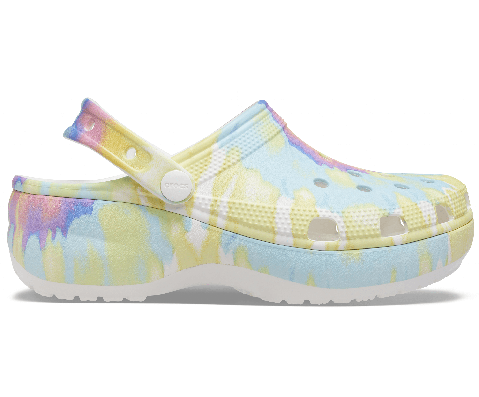 Classic Platform Tie-Dye Graphic Clog - White/Multi