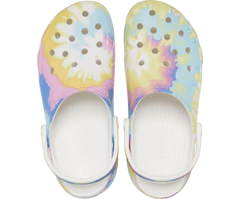 Classic Platform Tie-Dye Graphic Clog - White/Multi