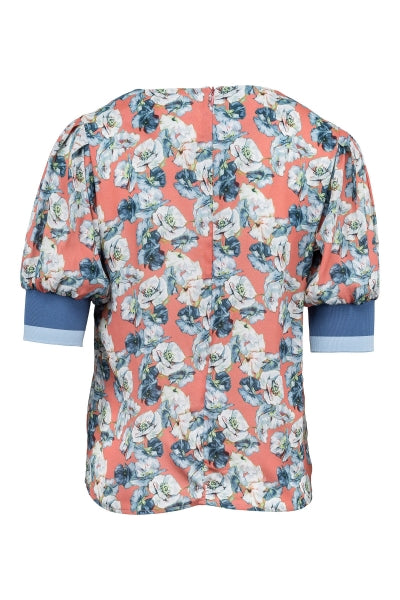 Flower Volume Shirt - Emberglow - MAUD - T-skjorter & Topper - VILLOID.no
