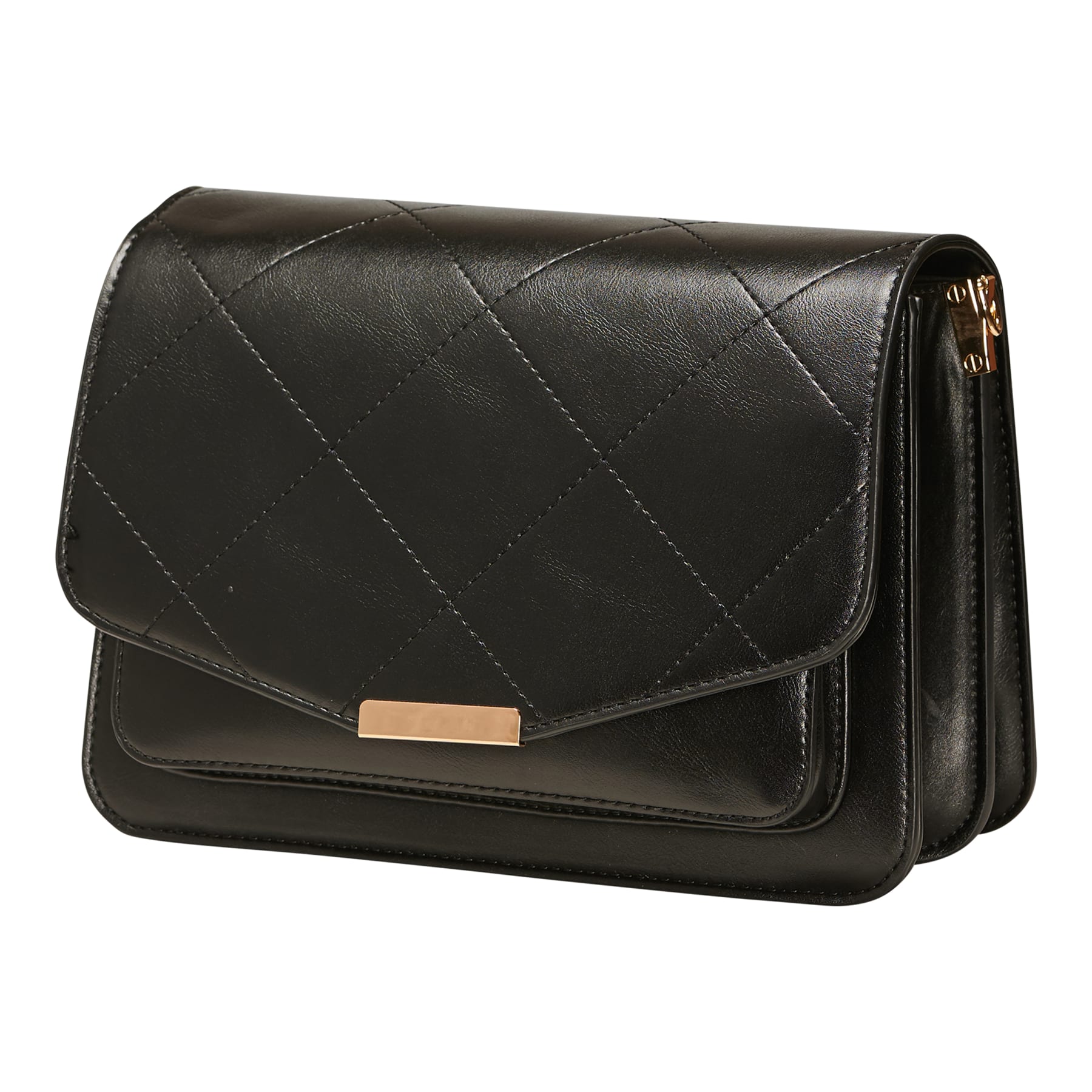 Blanca Multi Compartment Bag - Black Leather Look