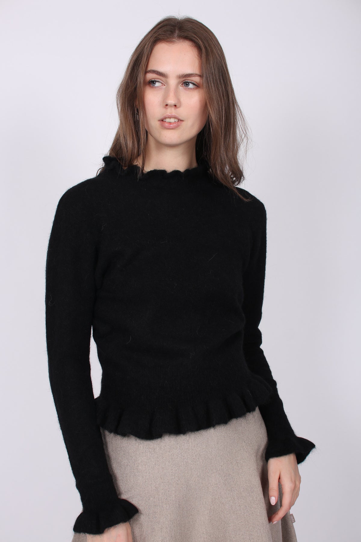 Valeria Alpaca Sweater - Black - Ella & il - Gensere - VILLOID.no