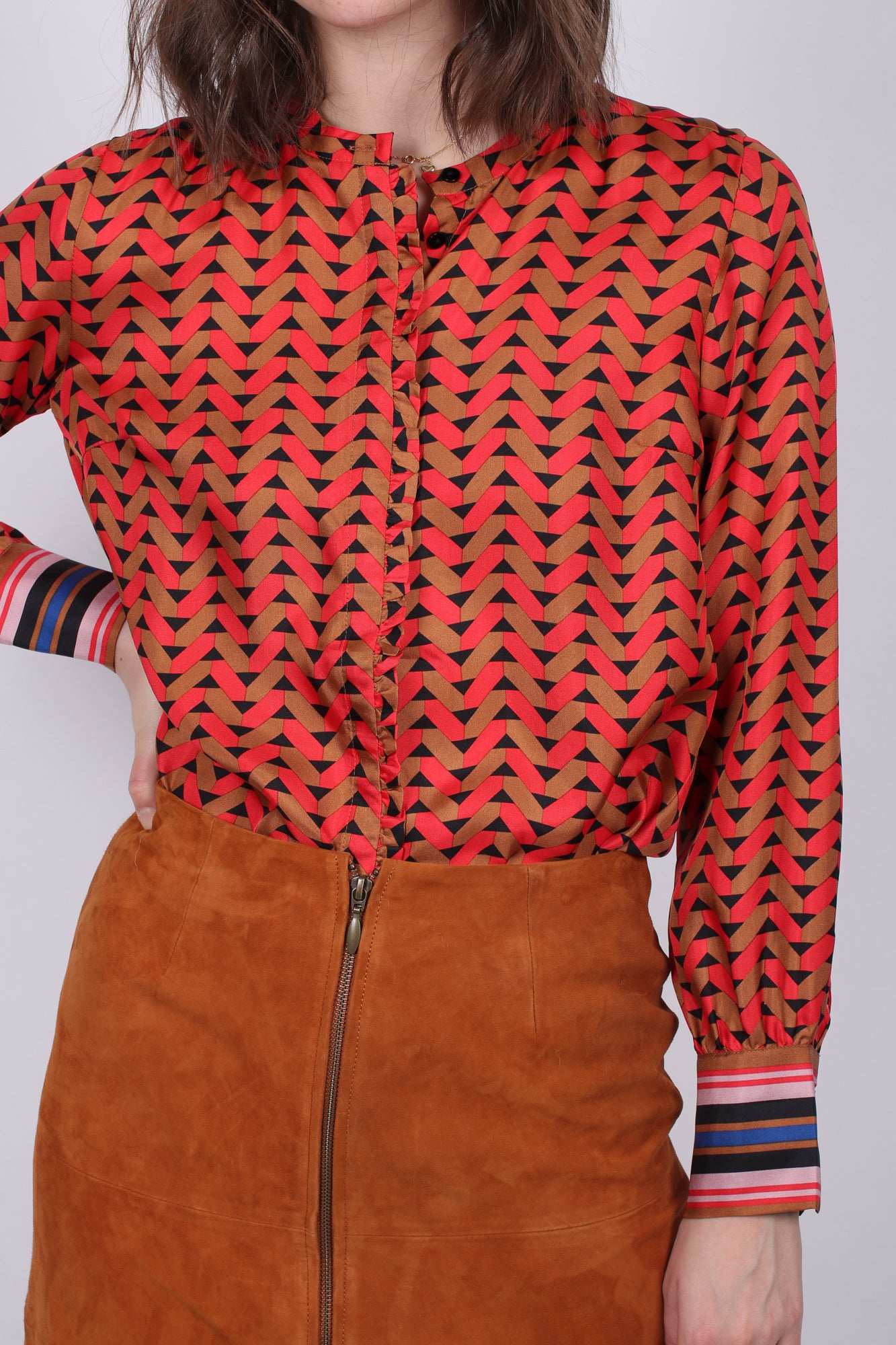 Tiles Shirt - Lychee - Second Female - Bluser & Skjorter - VILLOID.no
