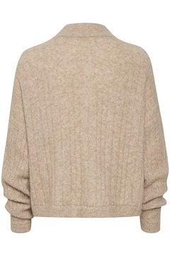 DebbieGZ Short Cardigan - Warm Sand Melange