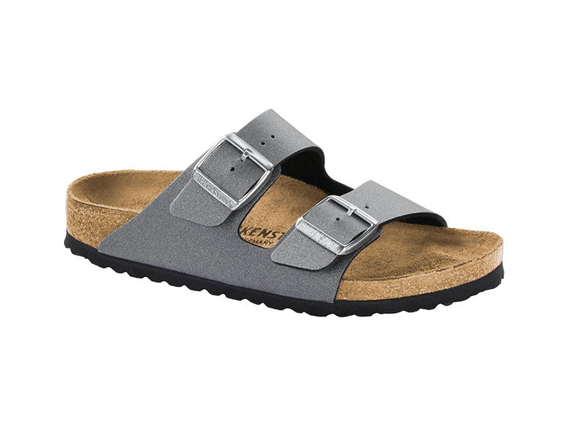 Arizona Birko-Flor Narrow - Icy Metallic Anthacite - Birkenstock - Sko - VILLOID.no