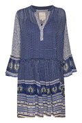 SophiaePW Dress - Blue Border Print