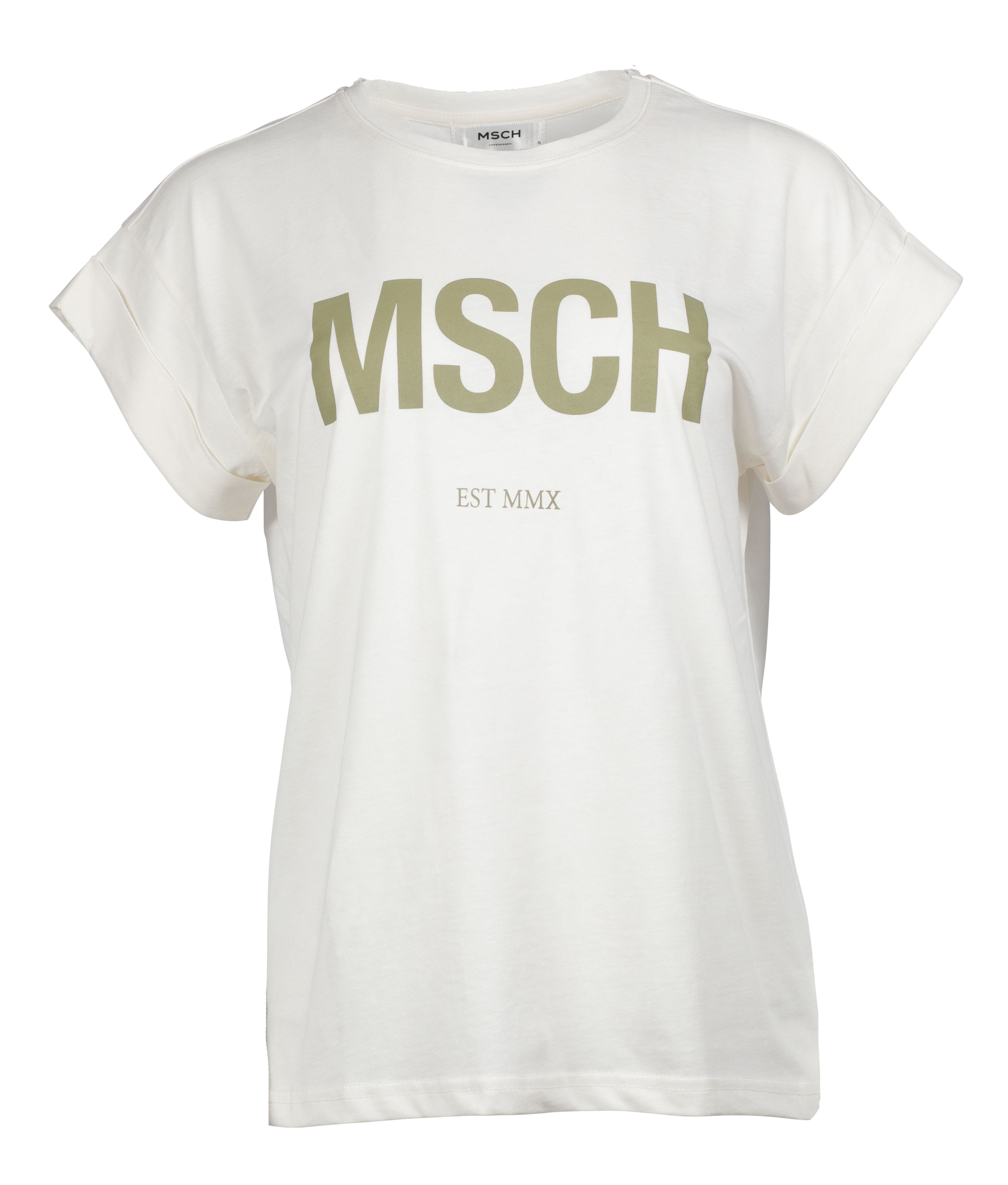 Alva MSCH STD Tee - Egret/Sage - Moss Copenhagen - T-skjorter & Topper - VILLOID.no