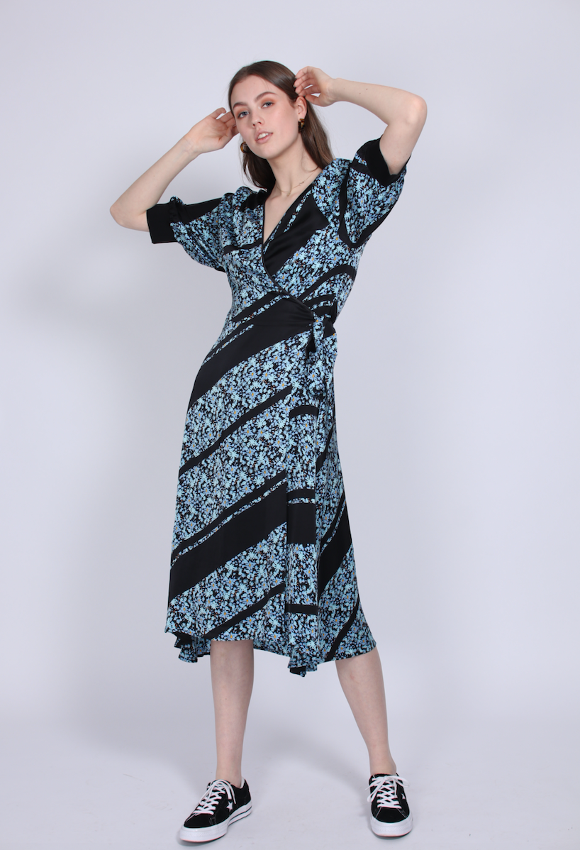 Break Wrap Dress - Little Boy Blue - Second Female - Kjoler - VILLOID.no