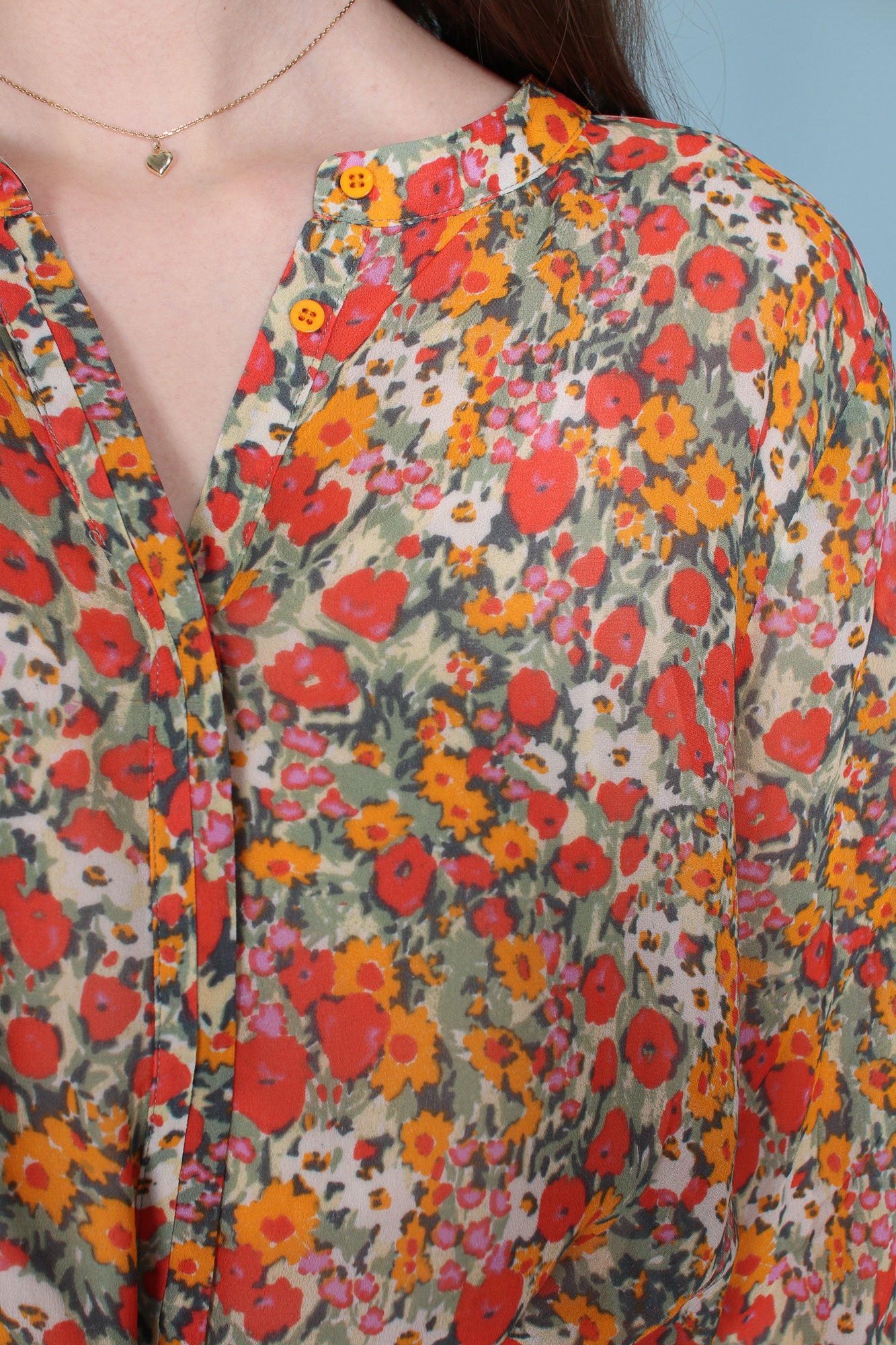 Bloom Long Shirt - Blazing Orange - Second Female - Kjoler - VILLOID.no