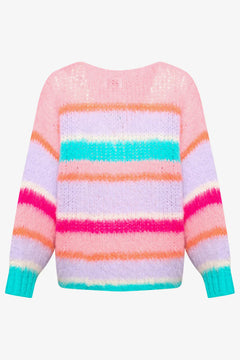 Ella Knit Sweater - Rose/Blue/Lilac Mix