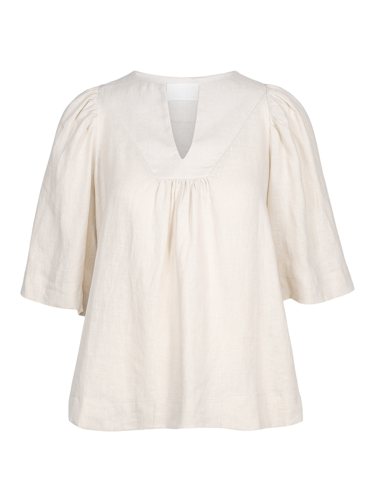 Ellie Linen Top - Beige
