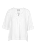 Ellie Linen Top - White